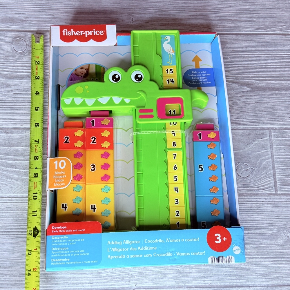 Newest Tag Fisher-Price Building Block Adding Alligator Learning Toy Game - Picture 2 of 3